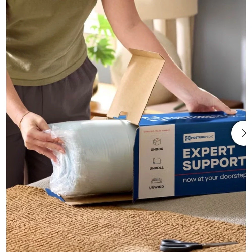 Sealy Posturepedic Expert Support Pillow Unisex Q Blue NEW Memory Foam